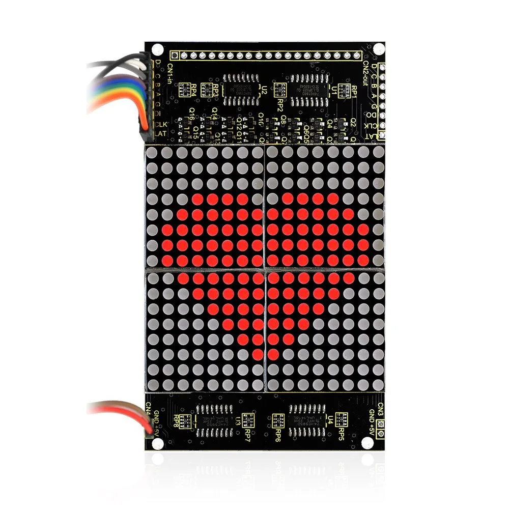 Keyestudio светодиодный матричный дисплей модуль 16x16 бесконечный Каскад для