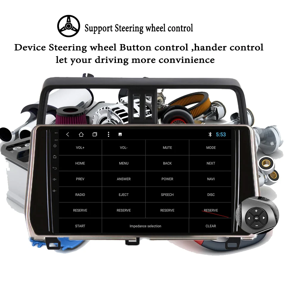 Автомобильный мультимедийный плеер Android 10 0 dvd-плеер для Toyota Prado 120 150 Land Cruiser 2018 2019