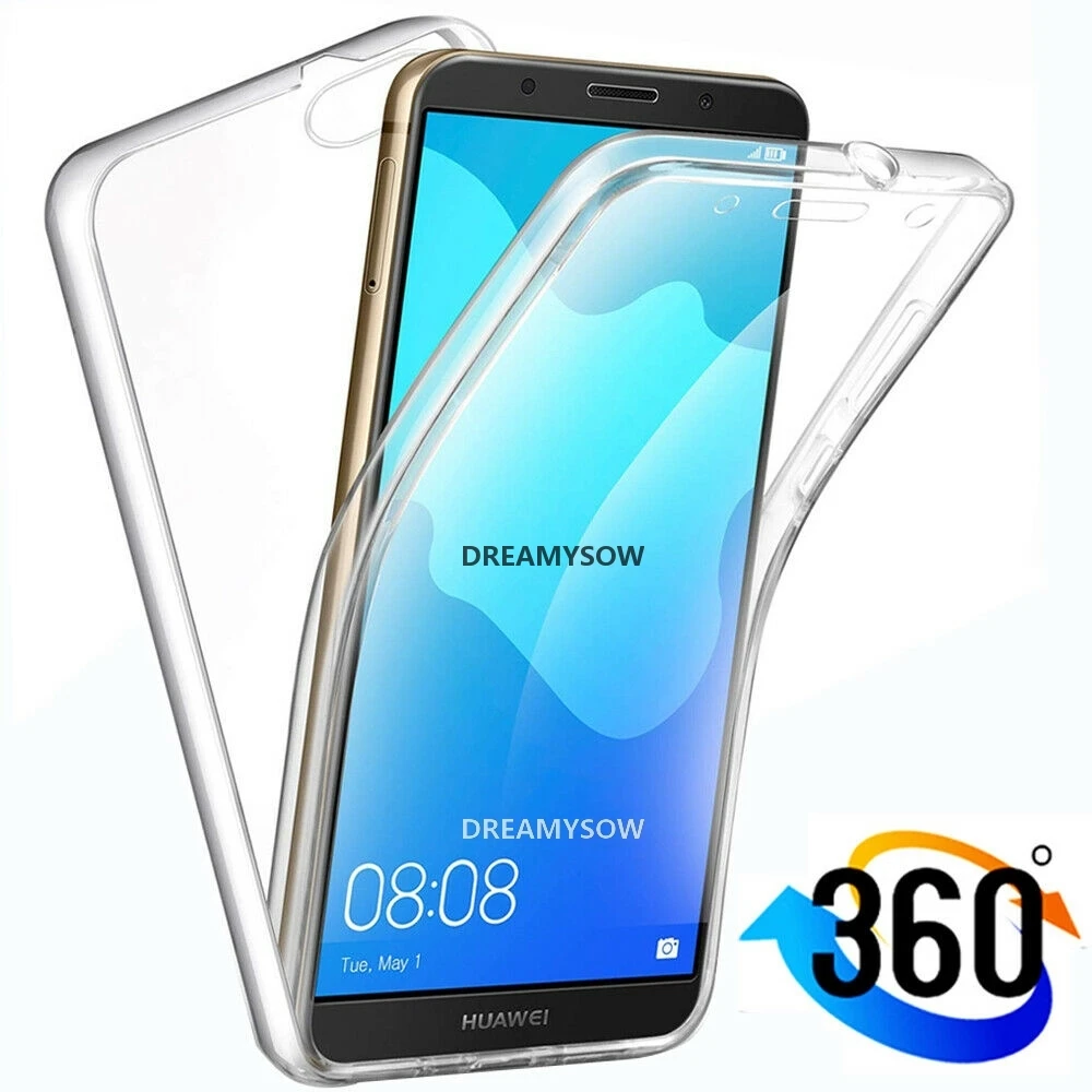Двойной прозрачный чехол для Huawei P30 Pro Y6 /Y7 P Smart 2019 P20 Mate 10 20 Lite P9 P8 2017 Nova 2i мягкий из