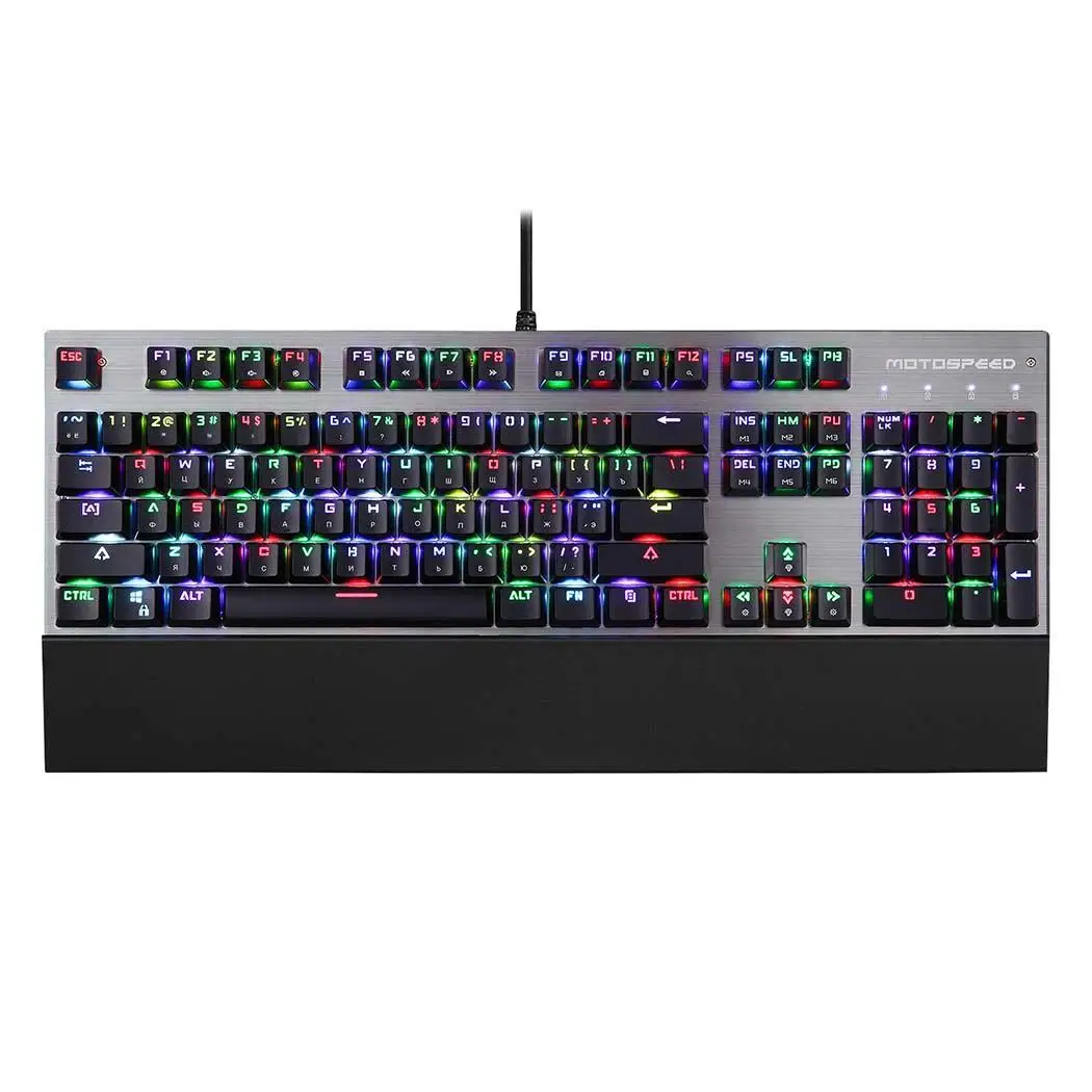 Motospeed CK108 механическая клавиатура 104 клавиши RGB синий переключатель игровая