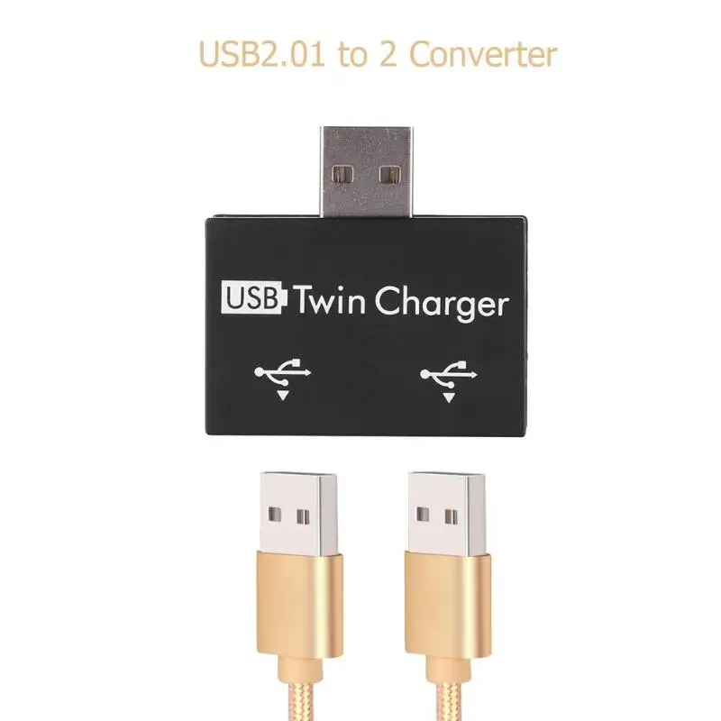 USB 2 0 мужчина к двойной женский Зарядное устройство на 2-портный Dual Порты и разъёмы