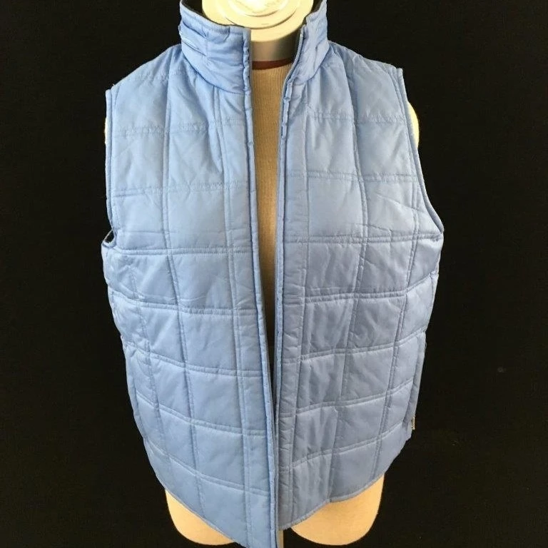 Charter Club/пышный жилет размер M женская синяя флисовая подкладка капюшон на молнии |