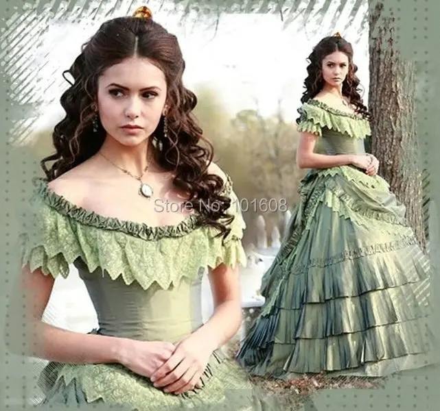 Новинка 2019 элегантное зеленое платье для косплея на хэллоуин стиль колоколоний