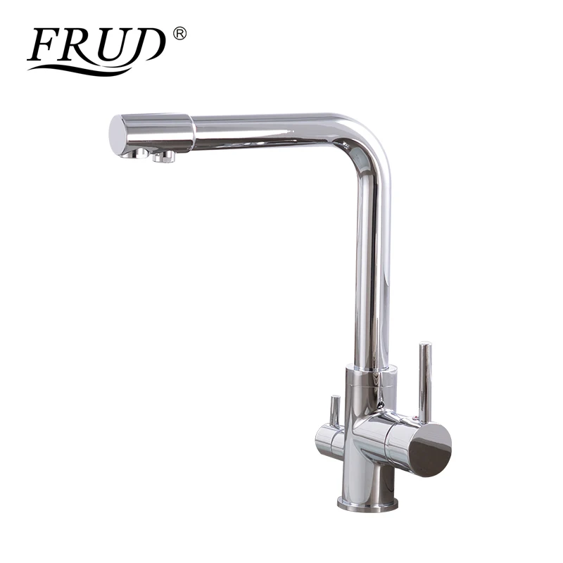 FRUD Новое поступление хром Чистая Вода Кухня Раковина кран поворотный носик