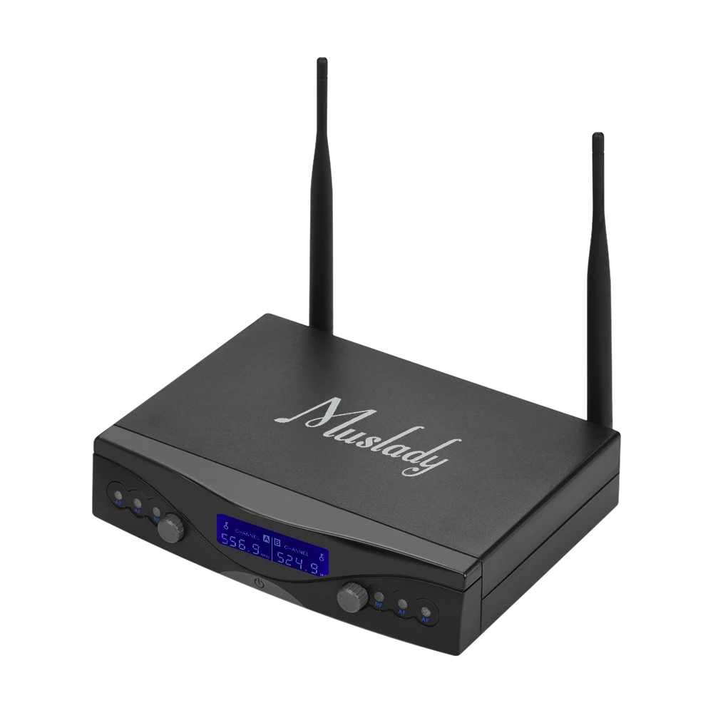 Беспроводная микрофонная система Muslady U1 UHF 2 ручных микрофона и 1 приемник с