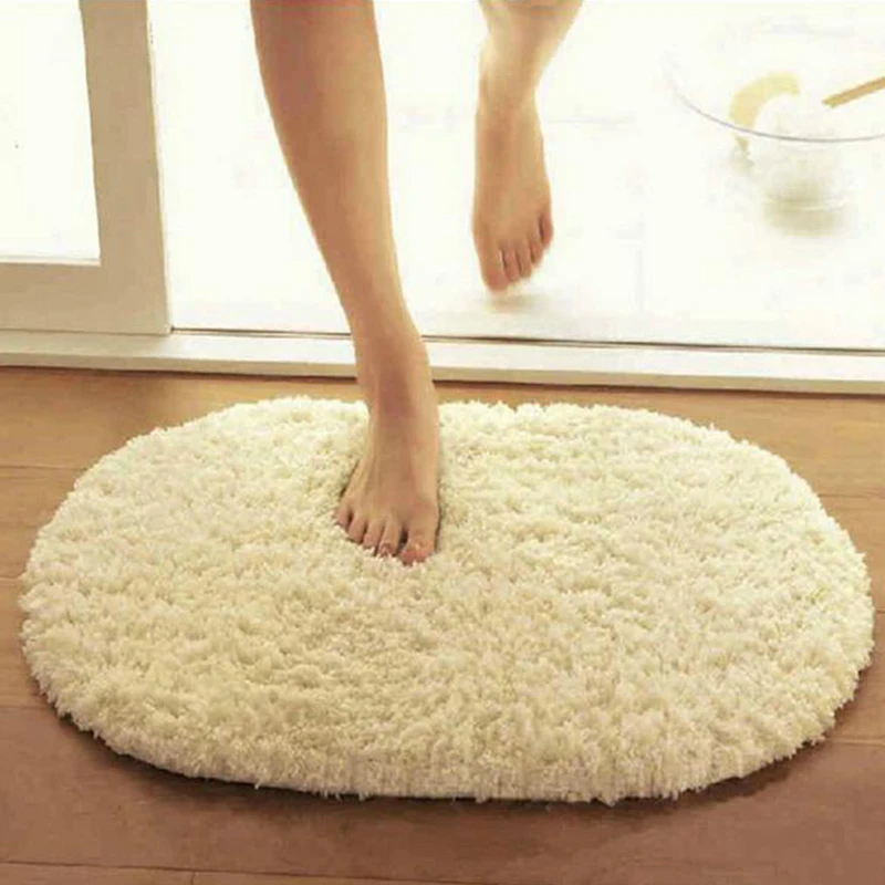 

40x60cm Bathroom Carpets Absorbent Soft Memory Foam Doormat Floor Rugs Oval Non slip Bath Mats Plain Rug tapete banheiro 30