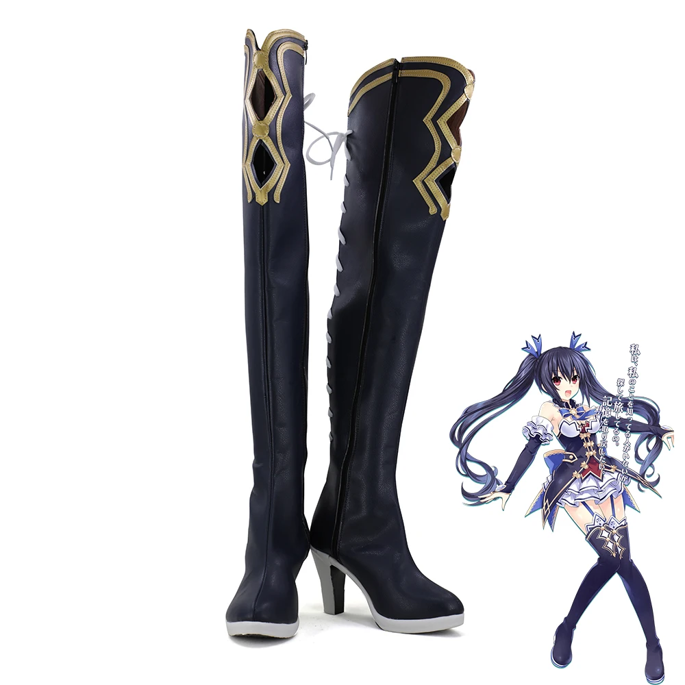 

Choujigen Game Neptune Black Heart Noire Cosplay Shoes Women Long Boots