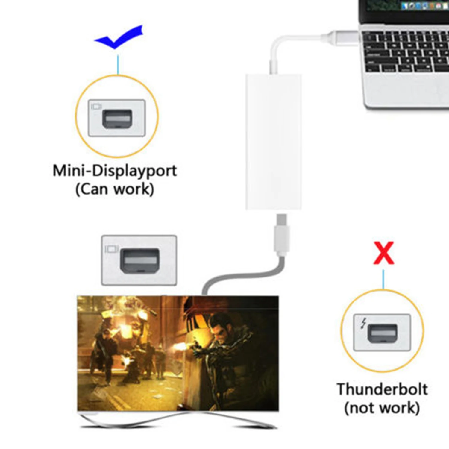 Кабель Usb3.1 type-C-Mini Dp Hd с поддержкой Macbook |