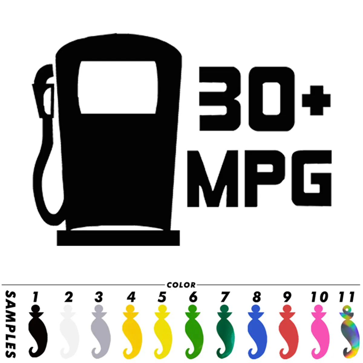 30 + MPG миль за галлон автомобильные наклейки евро JDM стены для дома окон и стекла