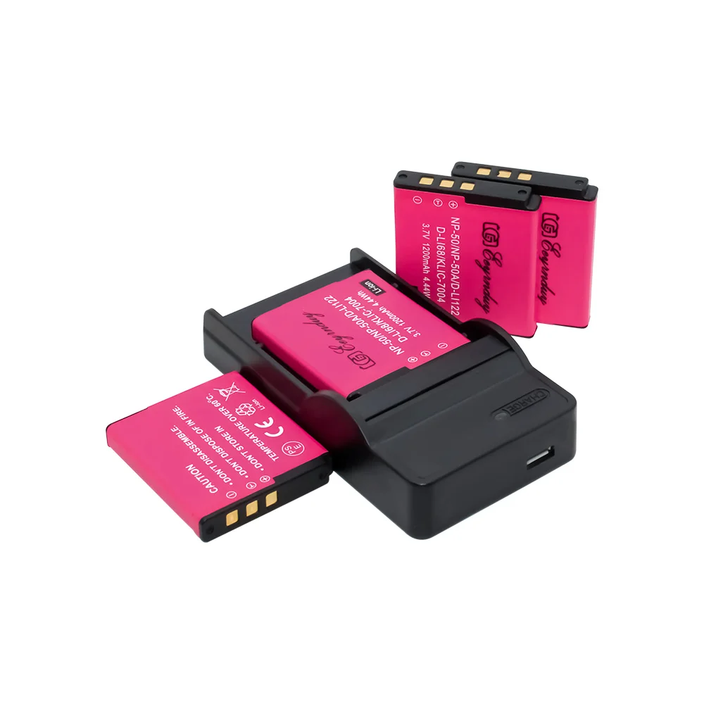 4 шт. D Li68 LI122 NP 50 батарея камеры + 1 usb зарядное устройство для Pentax Optio A36 S12 VS20 Q10