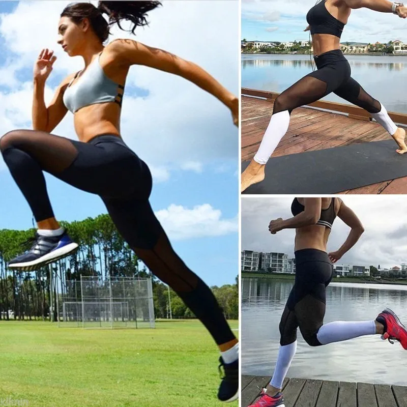 Спортивные штаны с сеткой дышащие брюки для йоги женские спортивные бесшовные