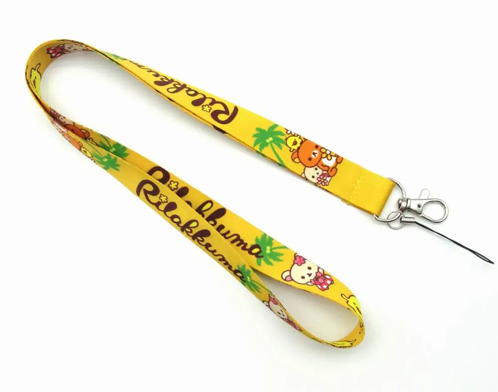 1 шт. Rilakkuma ключ lanyards id значок держатель брелоки ремешки для Мобильный телефон