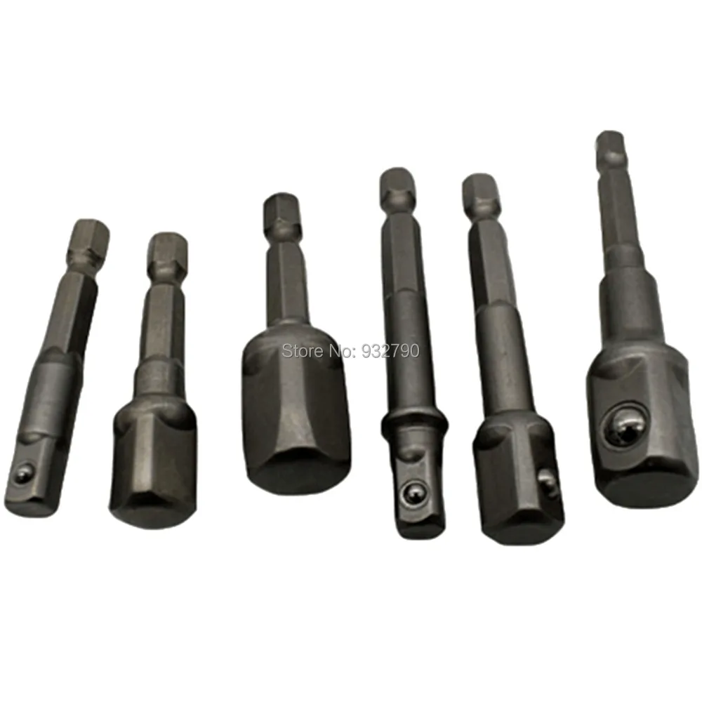6 шт. Набор шестигранных головок с драйверами 1/4 &quot3/8&quot 1/2 &quotадаптер хвостовиком
