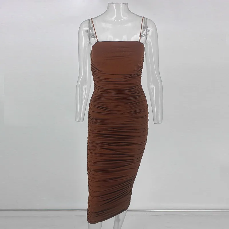 Сексуальные вечерние платья на тонких бретельках женские облегающие