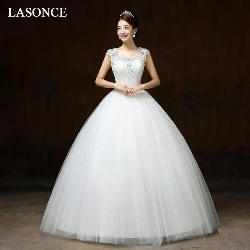 LASONCE Иллюзия Кристалл Глубокий вырез Кружевная аппликация бальное платье