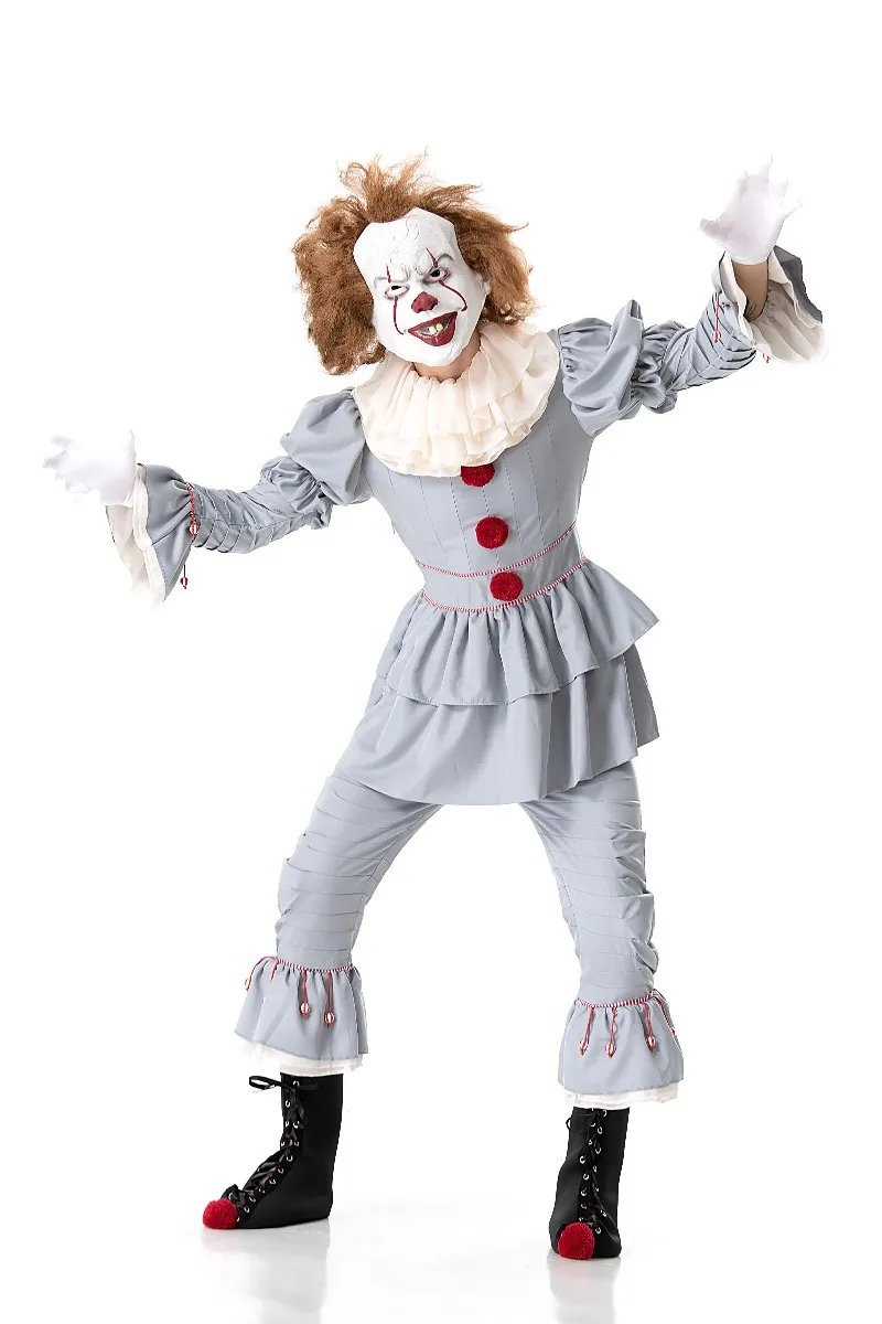 Хэллоуин клоун шоу костюм Grand Heritage Pennywise кино Одежда для взрослых|Праздничные