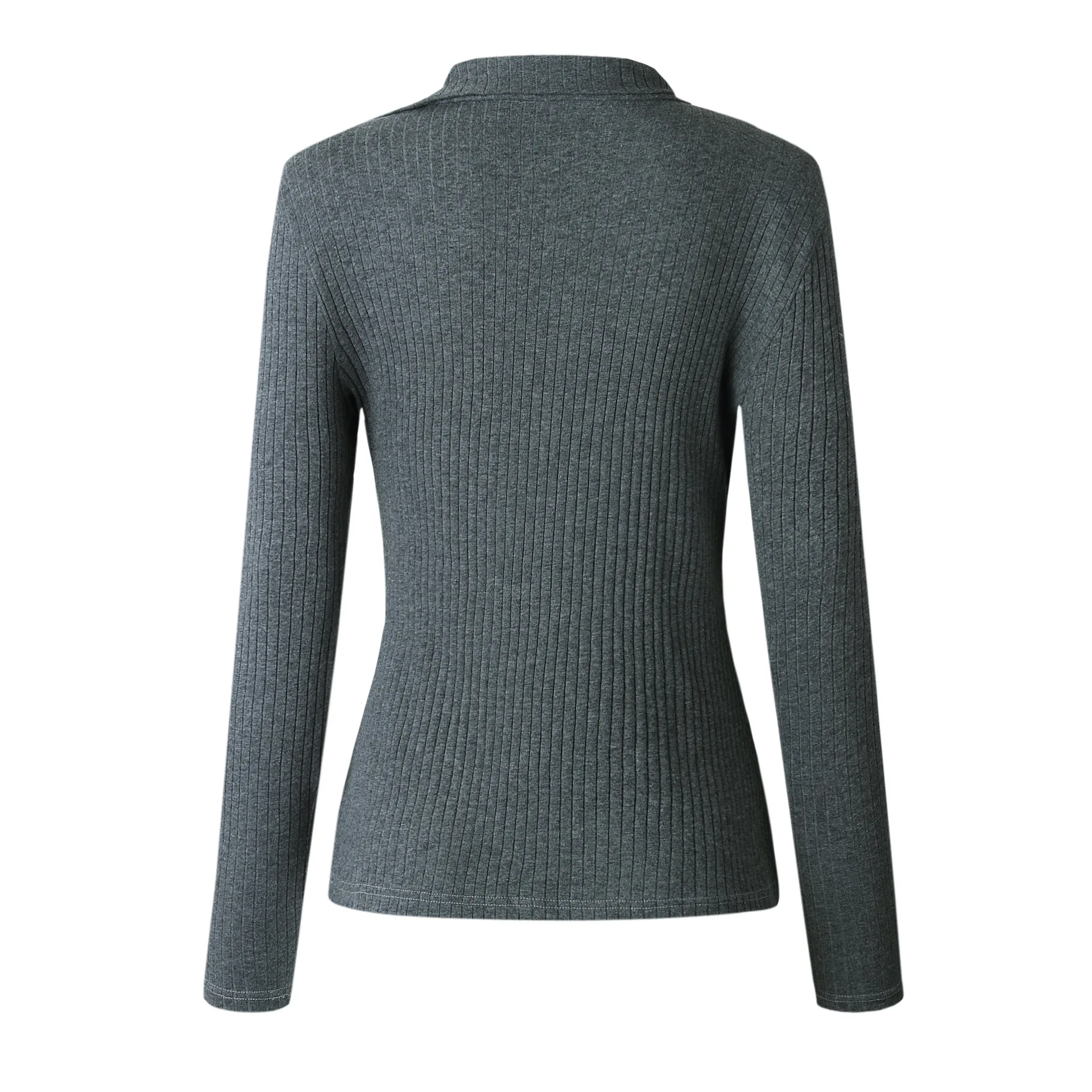 Spring 2019 Fashion Women Sweaters and Pullovers Long Sleeve Blouse Knitt Sweater Turn-down Collar Button Casual Top N410 | Женская
