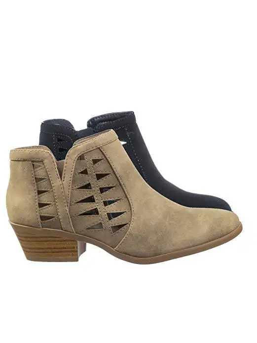 Ботильоны с круглым носком модные лаконичные Ботинки Челси Женские однотонные