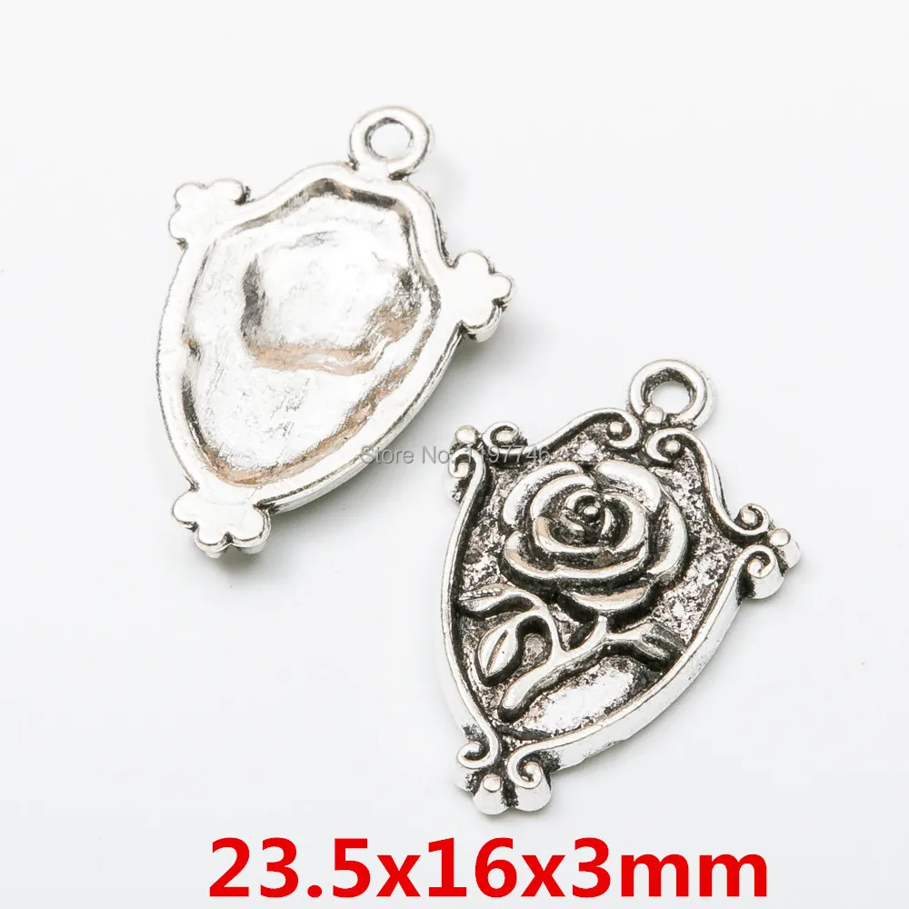 Camellia Rose 10pcs Various Zinc Alloy Silver plated Roses Charm Pendant Hollow Flower Connector DIY Jewelry Finding | Украшения и