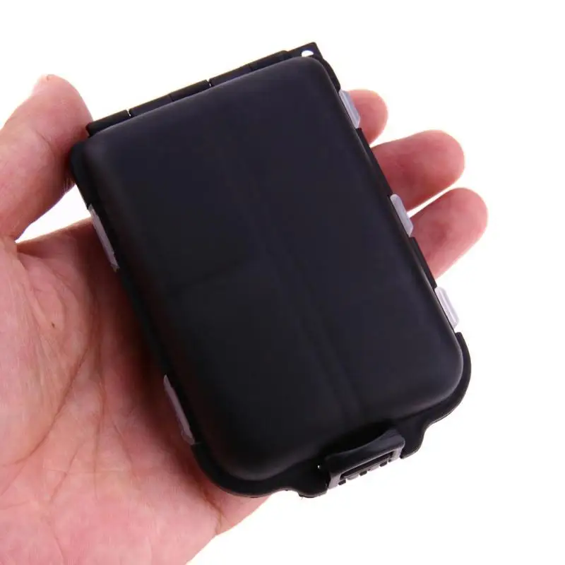10 Compartments Fishing Tackle Box Lure Spoon Hook Rig Bait Plastic Storage Case Accessory Square Fishhook | Спорт и развлечения