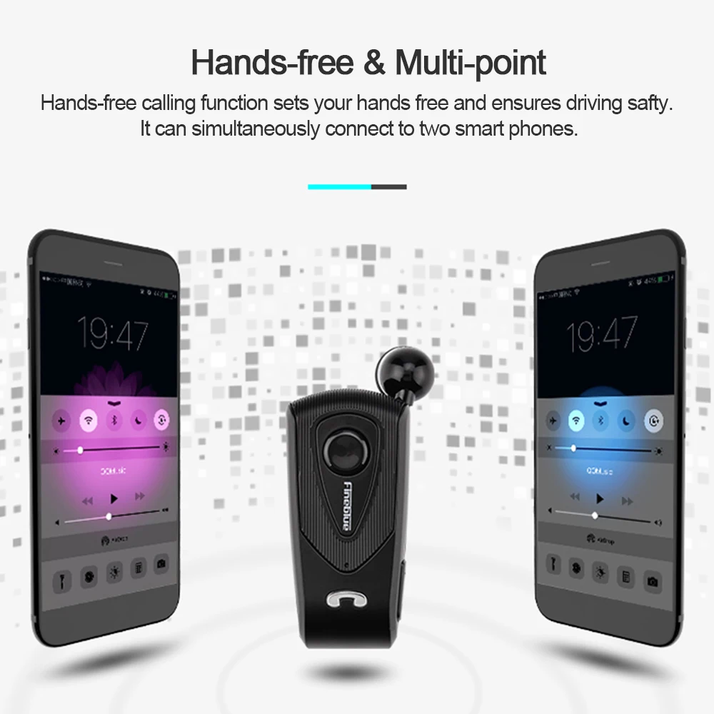 Fineblue F930 Clip on Bluetooth наушники вкладыши кабель выдвижной стерео Музыкальная