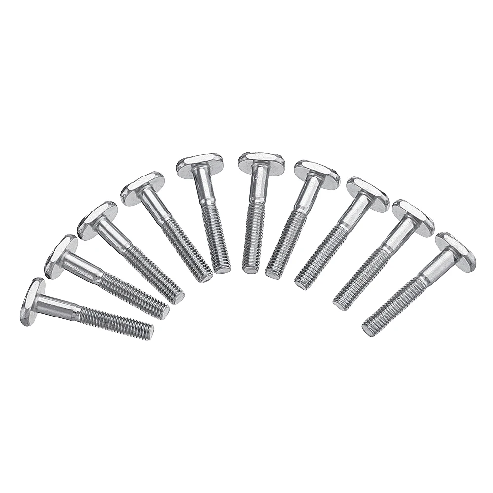 Machifit 10 шт. M6x40mm T Nut раздвижные винты для 30 серии торцевых направляющих