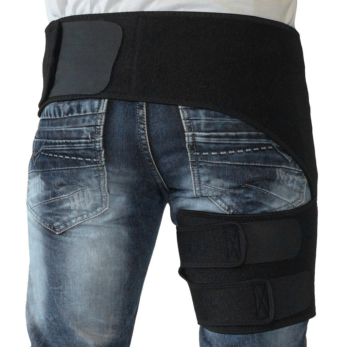 Компрессионный бандаж для паха бедра подколенных суставов ремешок снятия боли в