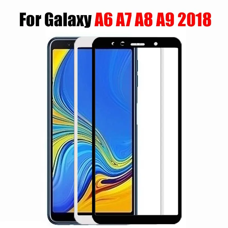 5d для samsung galaxy a6 a7 a8 a9 2018 защитное стекло Защита экрана a6plus a8plus закаленная