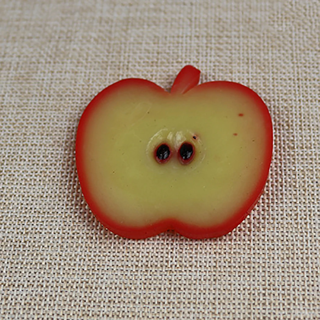 Имитация фруктового нареза 20 шт. красное яблочное нарезанное яблоко 5 + зеленое