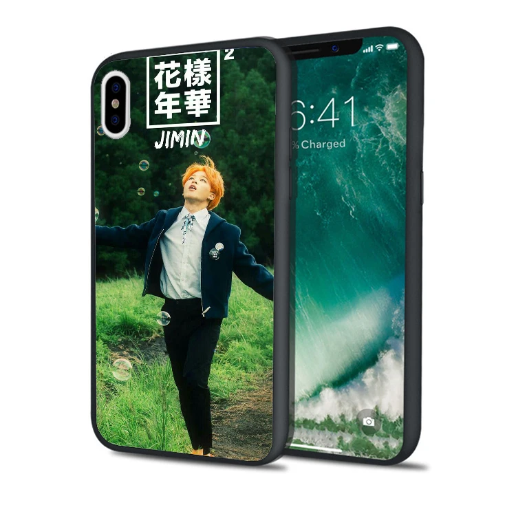 Coque Bangtan Boys Jimin черные силиконовые чехлы для телефонов iPhone XS Max XR 10X7 8 Plus 5s 5 SE 6 6 S Plus iPod Touch 6 5 чехол