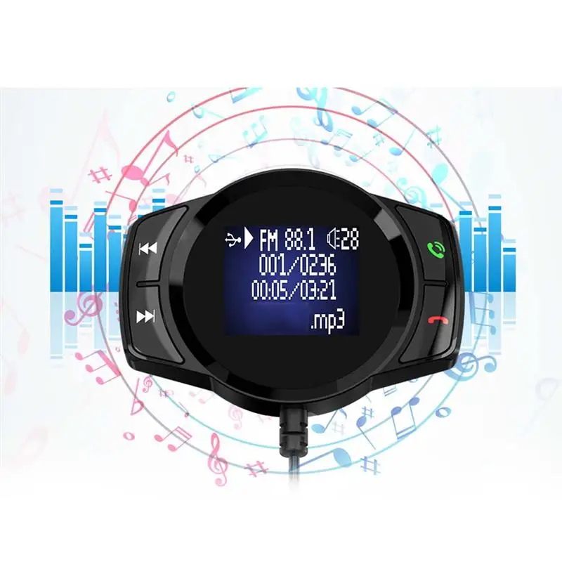 Универсальное автомобильное зарядное устройство с ЖК-дисплеем MP3 музыкальный