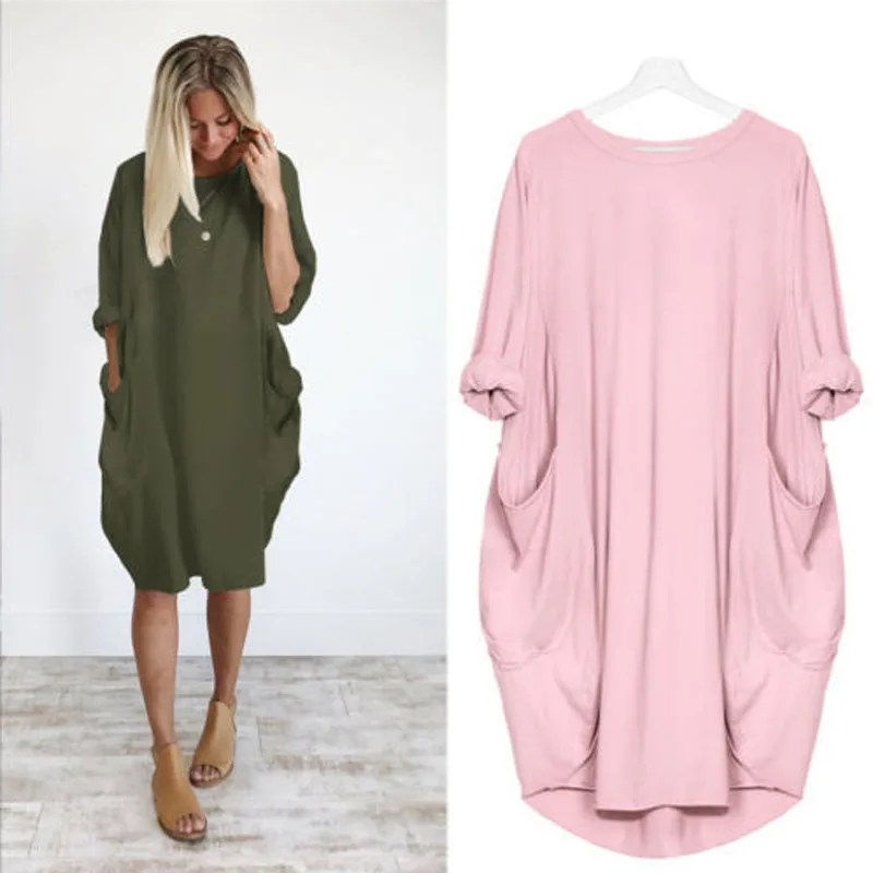 

Autumn long-sleeved casual loose maternity dress women's dress pregnancy dress