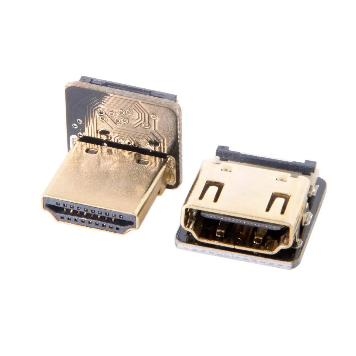 FPC плоский кабель для HDTV с углом обзора 90 градусов HDMI штекер-гнездо 20 см черный |