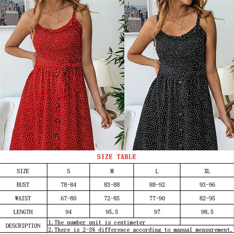 Модное повседневное тонкое платье в горошек для женщин без рукавов шифоновое с