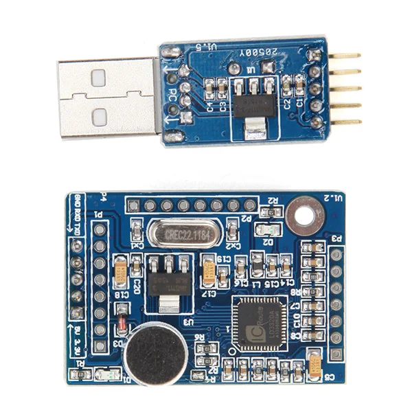 CLAITE 1 шт. 5 в модуль распознавания голоса речи голосовая плата VRM LD3320 ASR Power 43x29 7