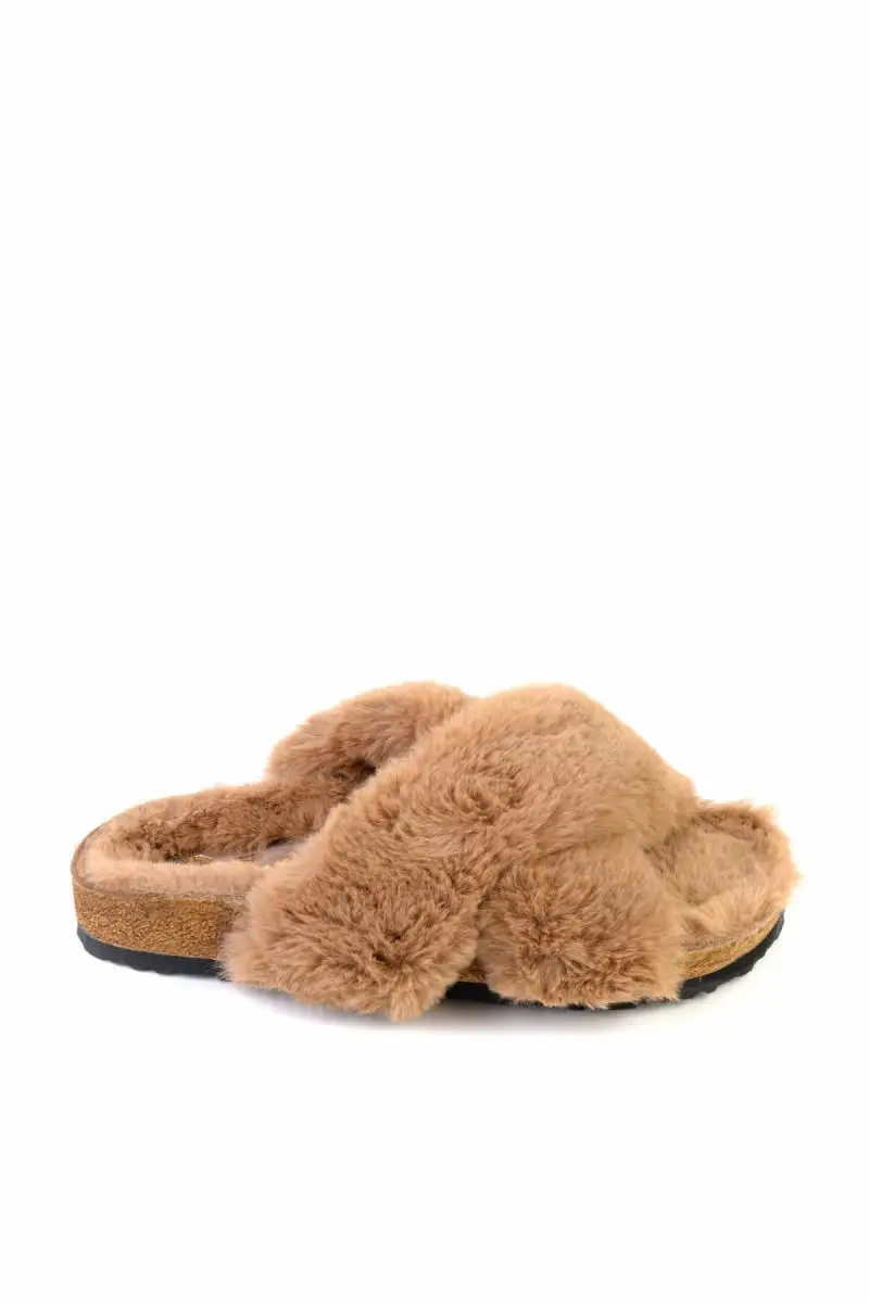 Женские тапочки Bambi Tan F0343768097 | Обувь