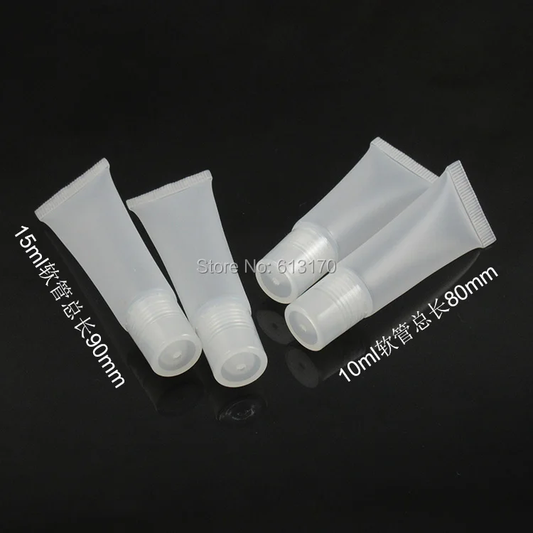 100 шт 10 мл блеск для губ шланг трубка Косметическая Мягкая 15 пластиковый