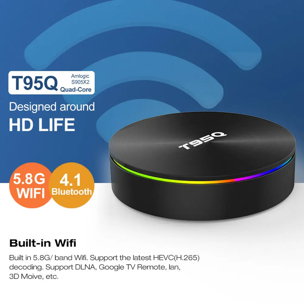 2019 T95Z Android 8 1 2 + 16 г умные телевизоры коробка 4 ядра к Media BOX HDMI мини ПК|ТВ-приставки и