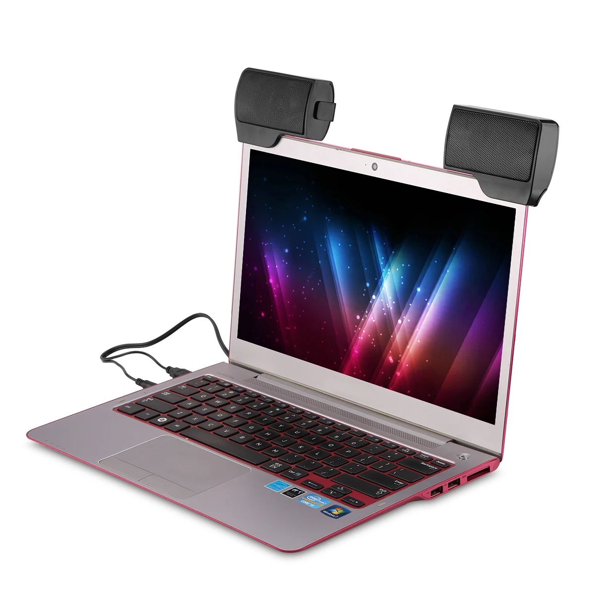 Портативная Проводная USB Мультимедийная колонка с клипсой стереоколонка для