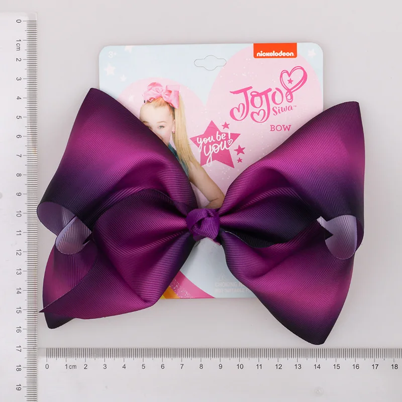 2018 новый шаблон Jojo Siwa Супер 8 дюймов Детский сад Дети выступление заколка в виде