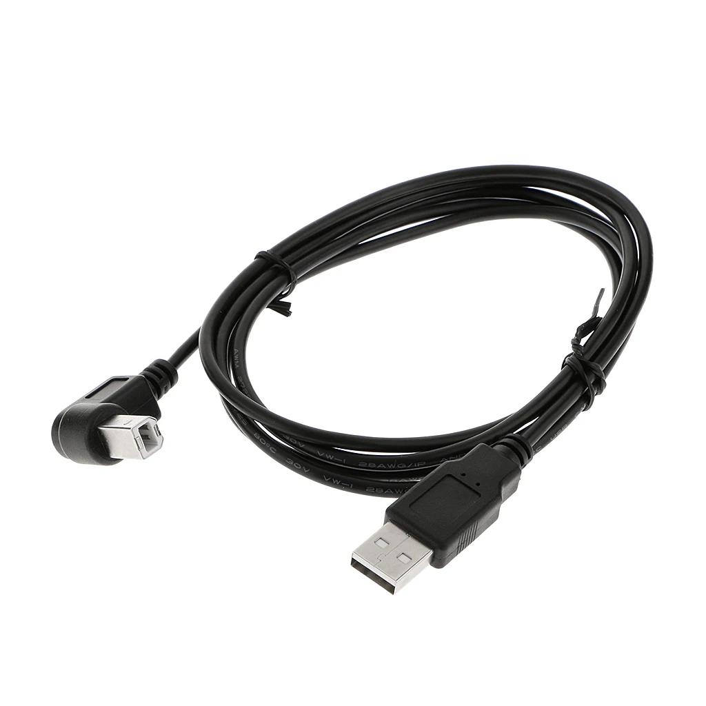 1 шт. кабель для принтера с разъемом USB 2 0 типа A Папа B и под углом 90