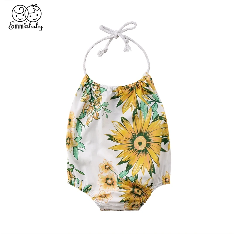 0-24M Sunflowers Toddler Baby Kids Girls Swimwear Infant Cotton Hater Summer One-Piece Suits 2018 | Спорт и развлечения