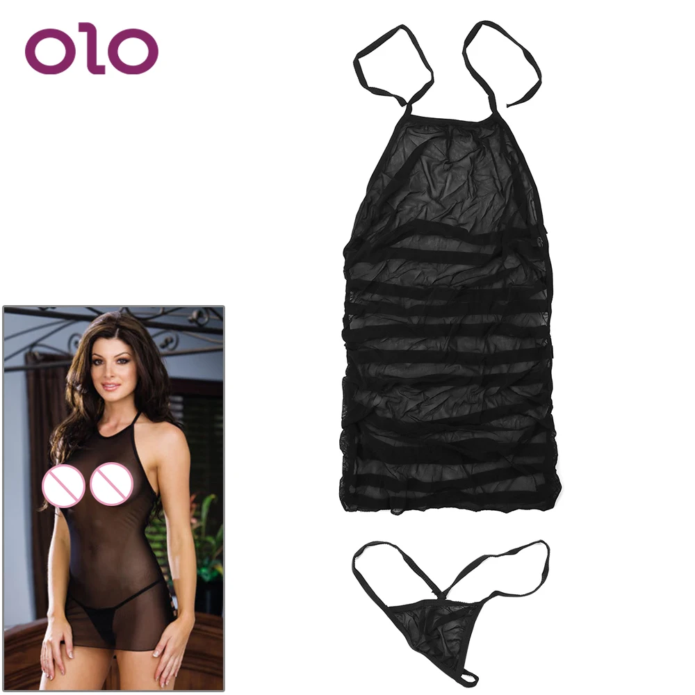 

Эротическое нижнее белье OLO, сексуальный костюм, одежда для сна с открытой спиной, сексуальный костюм, Эротическая перспектива, эластичная с...