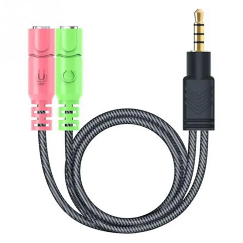 Адаптер портативный мм 3 5 аудио разъем два в одном позолоченные аксессуары для