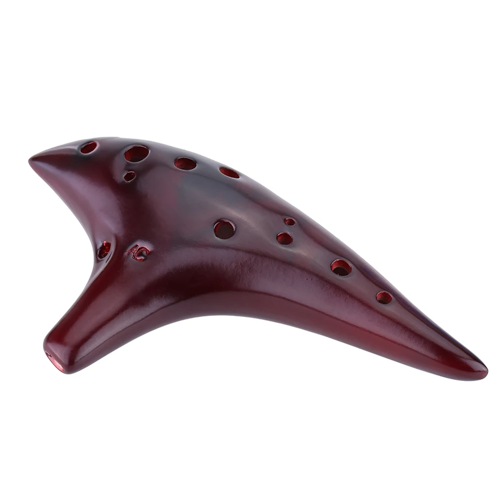 Керамическая подводная лодка Ocarina Flute Alto C с 12 отверстиями Дымчатая музыкальный
