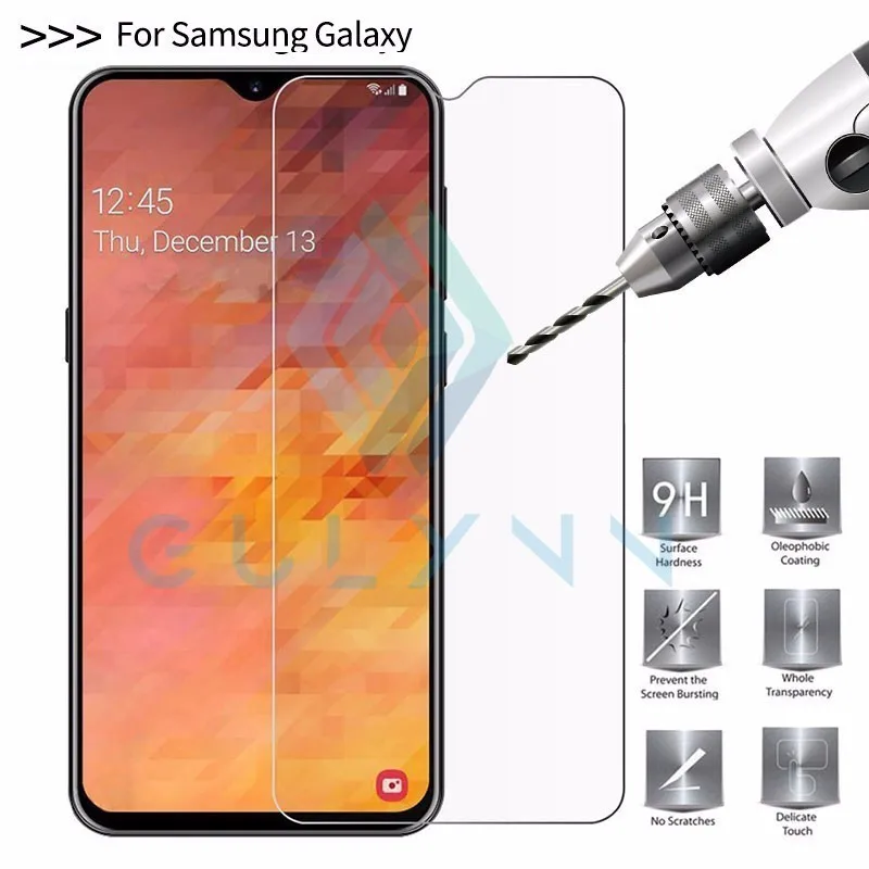 9H Tempered Glass for Samsung Galaxy M20 M10 A10 30 50 4 J4 J6 A8 A6 Plus A9 A7 2018 A750 2.5D Round Edge Screen Protector Film
