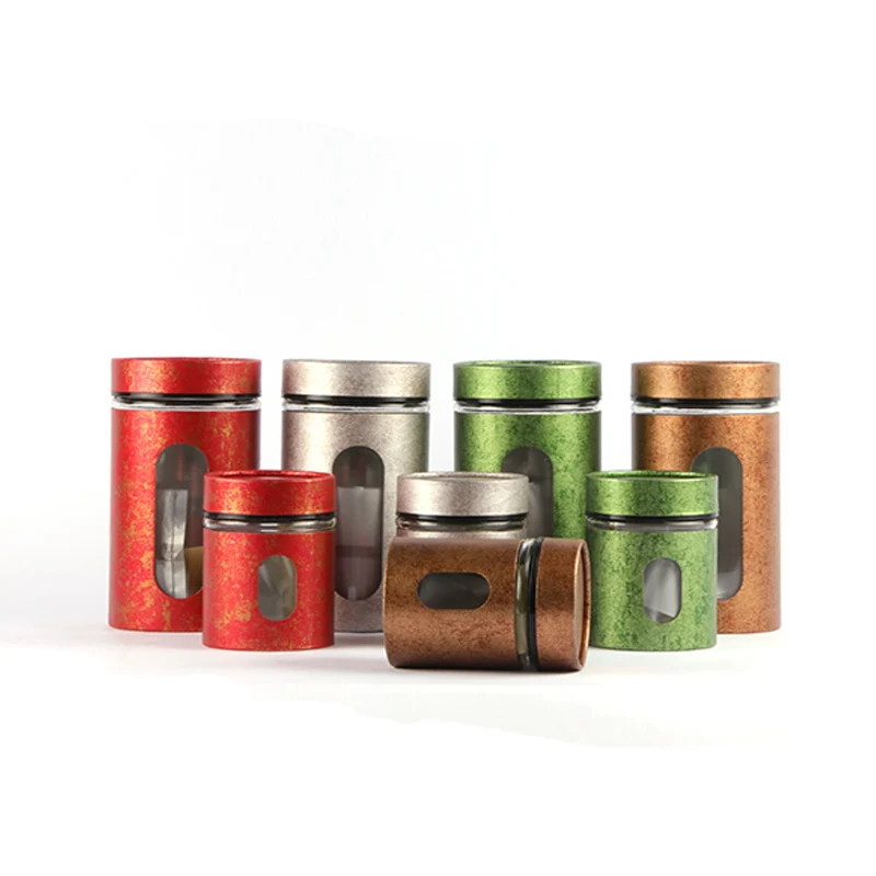 Xin Jia Yi Packaging Glass Bottle Fancy Paper Tube and Plastic Screw Lid With Clear Window Empty Coffee Dry Fruit Wedding Boxes |