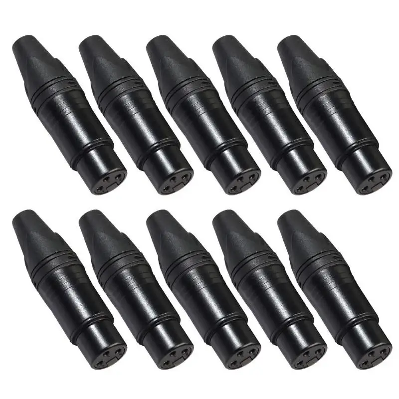 10 шт. DIY Микрофон XLR Сделано в Китае 3Pin Женский Соединительный кабель с разъемом