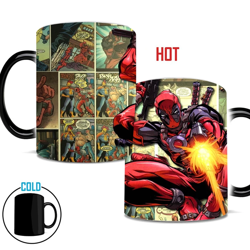Deadpool Mug Color Changing Magic Mugs Cup Tea Coffee Best Gift for Your Friends | Дом и сад