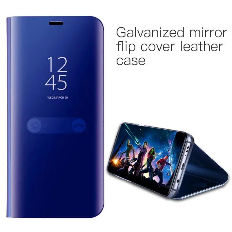 Leather Cover Flip Case For Xiaomi Redmi 6Pro 6A S2 note 5Pro 4X note5 5plus note3 note5A note4 Clear Mirror Smart View |